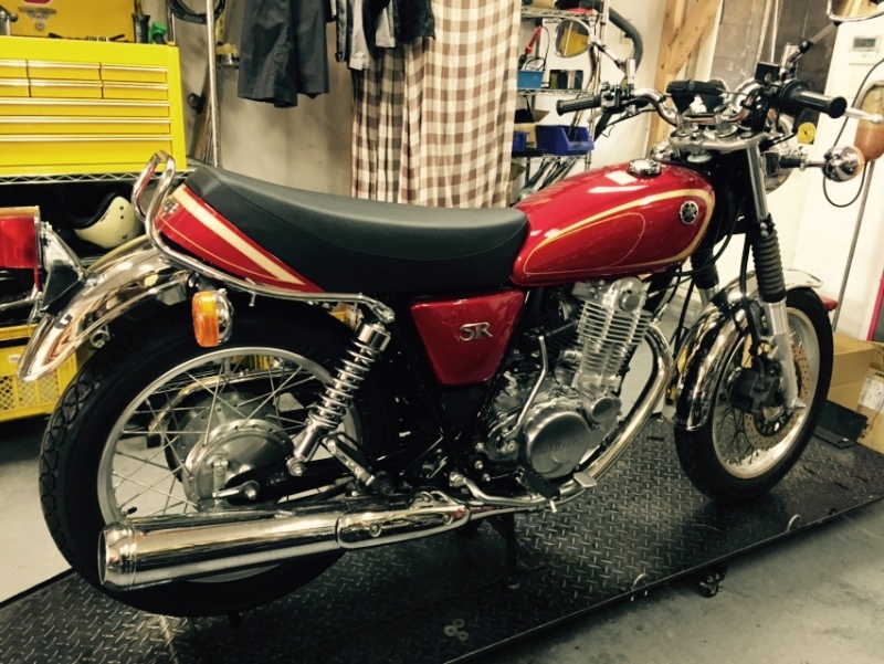 SR400 500 純正ガソリンタンク　キャンディーレッド